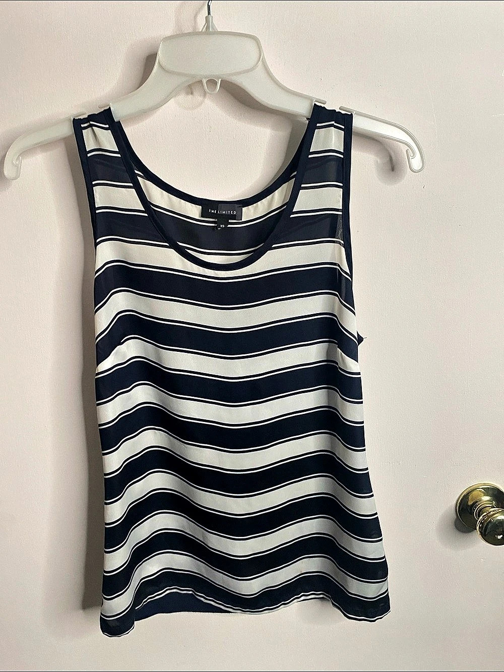 The Limited Striped Tank Top in Blue & White Size XS Like New